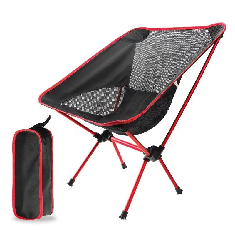 Silla de playa plegable para exteriores, silla de Camping con forma de luna ligera, tubo de aluminio de aviación, silla de pesca perezosa, silla plegable para juegos