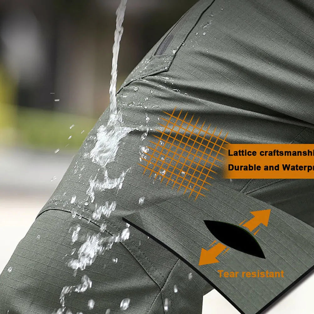 Pantalones de carga tácticos de ciudad, senderismo al aire libre clásico, senderismo, pantalones de correr tácticos del ejército, pantalones militares de camuflaje con múltiples bolsillos