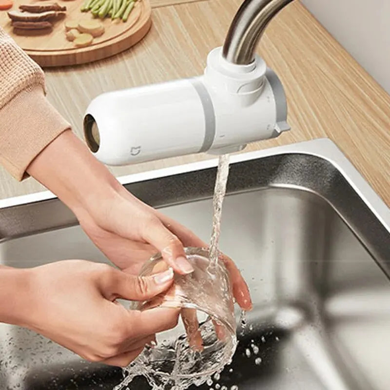 XIAOMI MIJIA filtre purificateur d'eau du robinet propre robinet de cuisine système lavable pour la maison buse élimination des bactéries charbon actif