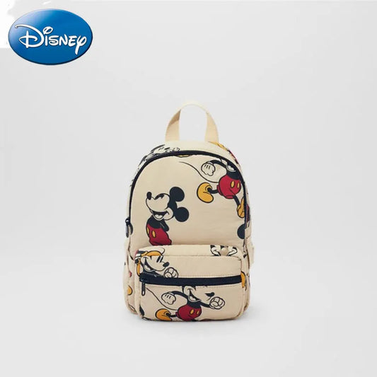 Disney-mochila escolar con estampado de Mickey Mouse para niños, morral ligero con estampado de Mickey Mouse