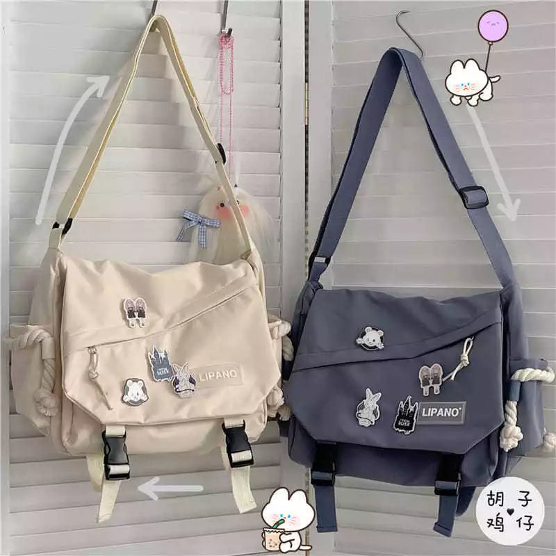 Sacs à main en Nylon Sac à bandoulière grande capacité sacs à bandoulière pour adolescent filles hommes Harajuku Sac de messager étudiant sacs d'école Sac