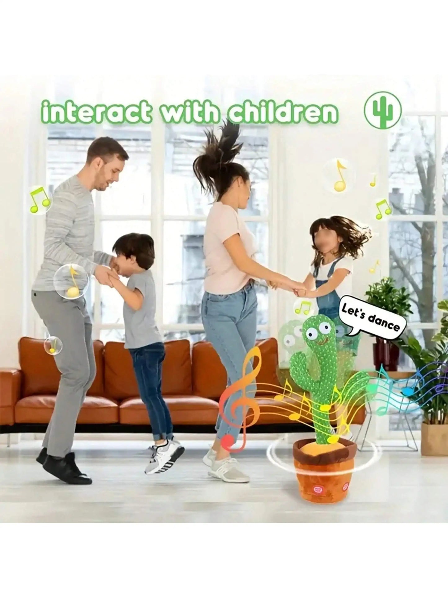 Jouets Cactus parlant dansant pour bébés garçons et filles, enregistrement imitant le chant et répétant ce que vous dites, Sunny Cactus Up Plus, 1 pièce