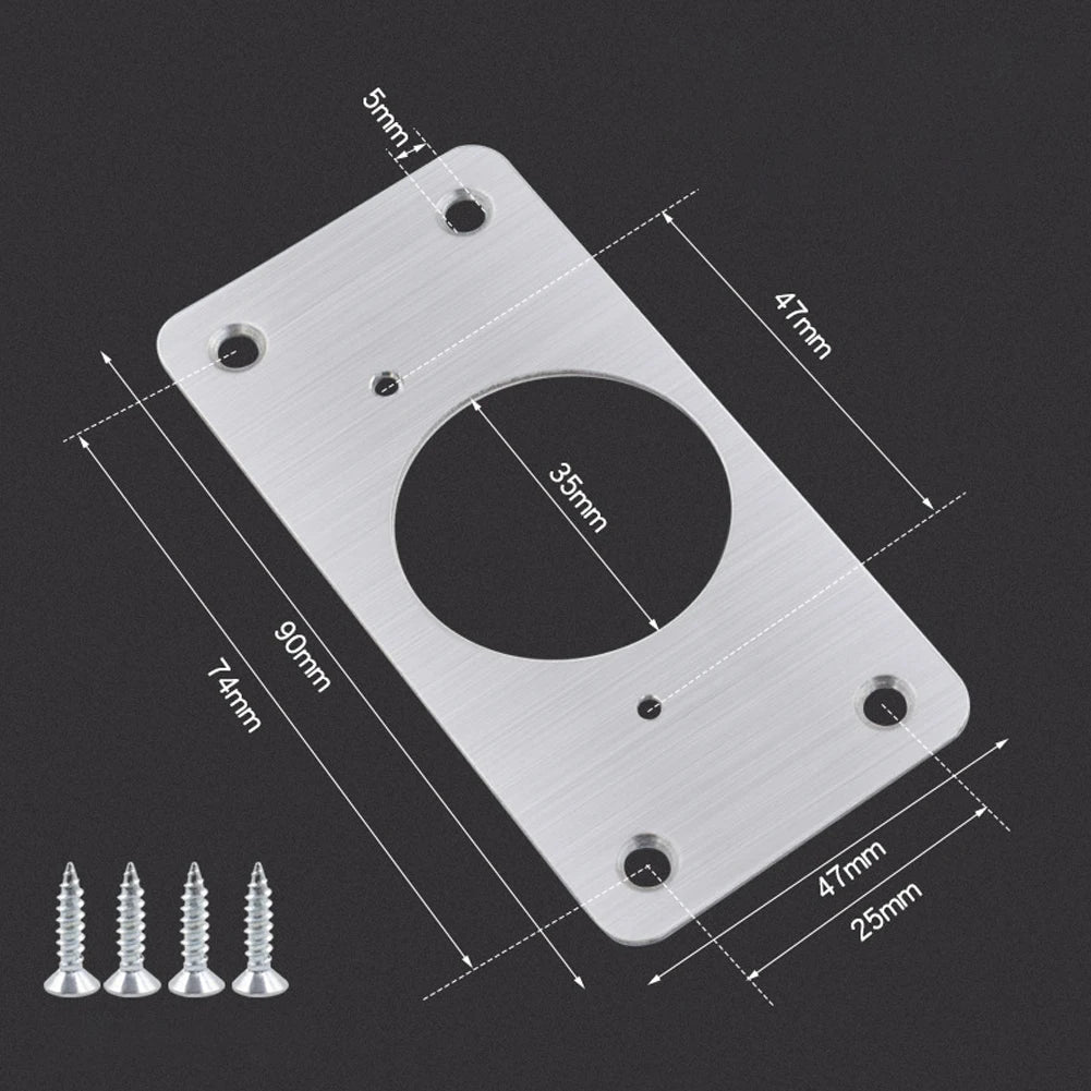 Placa de reparación de bisagra de acero inoxidable para muebles, herramienta de montaje de bisagras para gabinete, placa de fijación de puerta de armario de cocina, 2/4/10/20 piezas