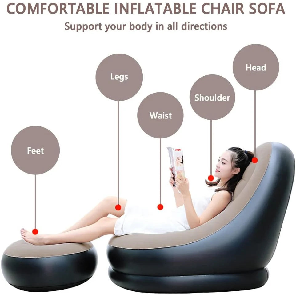 Lazy BeanBag sofás cubierta silla sin relleno tumbona asiento PUF Puff sofá Tatami sala de estar cama inflable de alta calidad