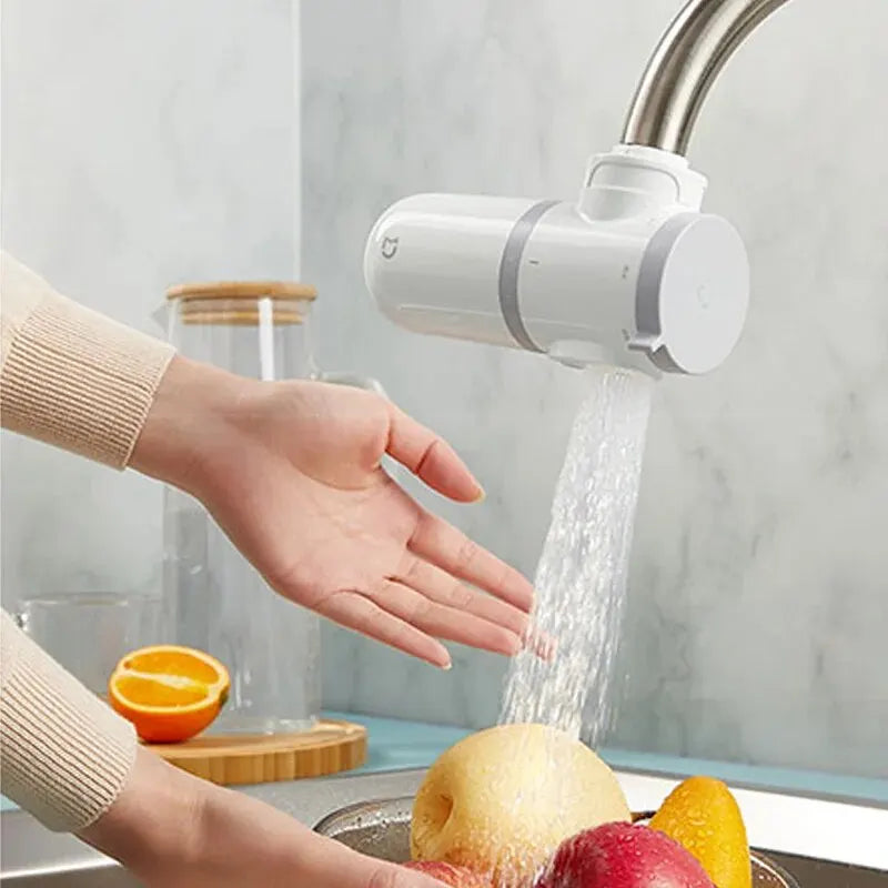 XIAOMI MIJIA Tap Water Purifier Filter Clean Kitchen Faucet Washable System For Home Nozzle Bacteria Removal Activated Carbon