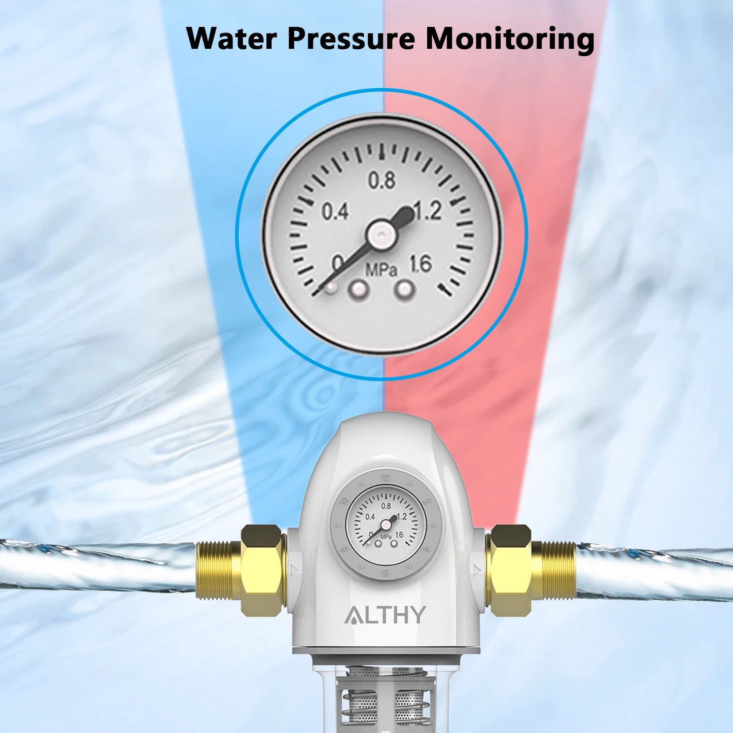 ALTHY PRE-AUTO2 – préfiltre à rinçage automatique, pré-lavage, filtre à eau et sédiments, système de purification Central pour toute la maison