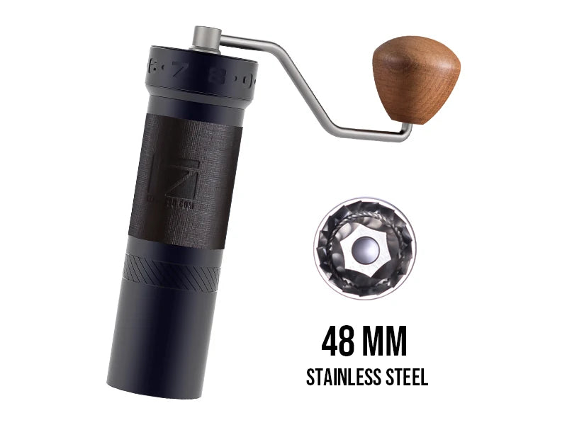 1Zpresso ZP6 Manual Coffee Grinder 48mm burrs finer adjustment mechanism primarily designed for pour-over