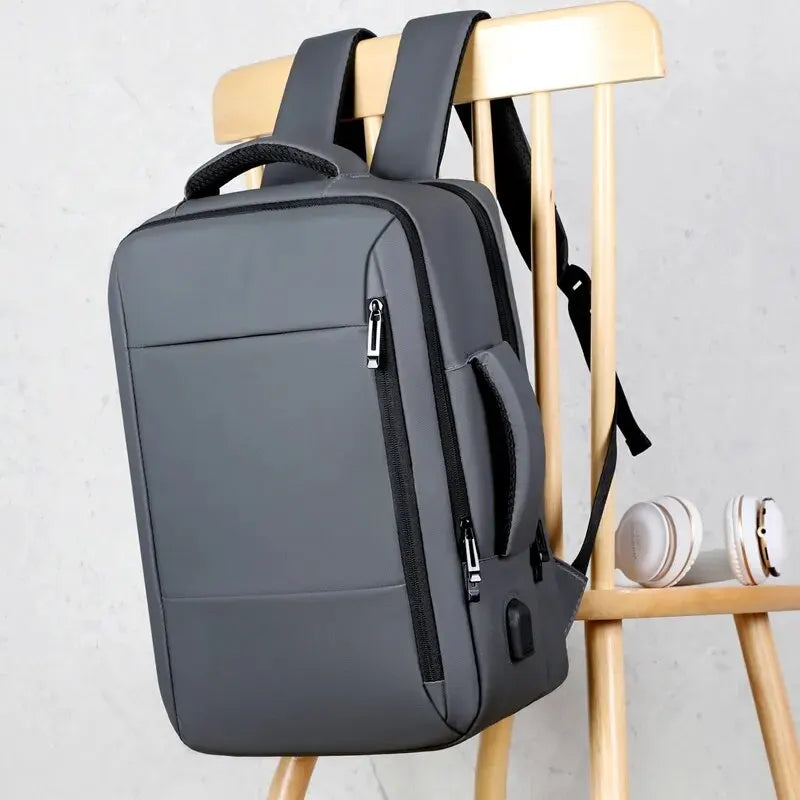 Mochila de gran capacidad para hombre, Mochila para ordenador portátil con carga USB, Mochila impermeable para viaje de negocios, Mochila para equipaje