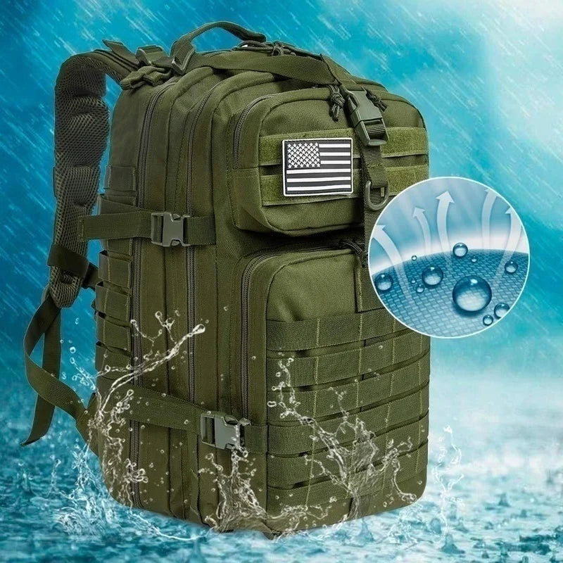 Mochila impermeable de nailon 30L/50L 1000D para senderismo, pesca y caza, mochilas militares para exteriores, deportes tácticos, Camping y senderismo