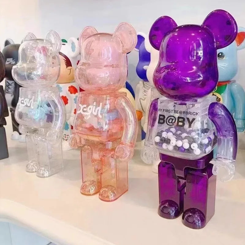 Figura de Bearbrick 400%, estatuas de osos violentos, colección de Bearbrick, figura de oso de moda, decoraciones para el salón de escritorio de lujo, regalos