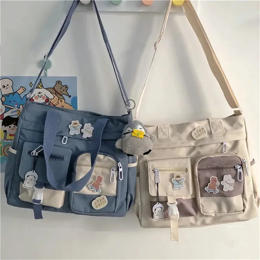 Bolsos de lona impermeables para mujer, bolso de hombro, bandolera de nailon para mujer, bolsos cruzados Oxford, bolsos de mano para libros para niñas