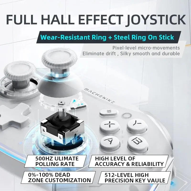 Manette de jeu sans fil Machenike G5 Pro Elite, Joystick à gâchette Hall, boutons méca-tactiles pour Switch PC Android IOS