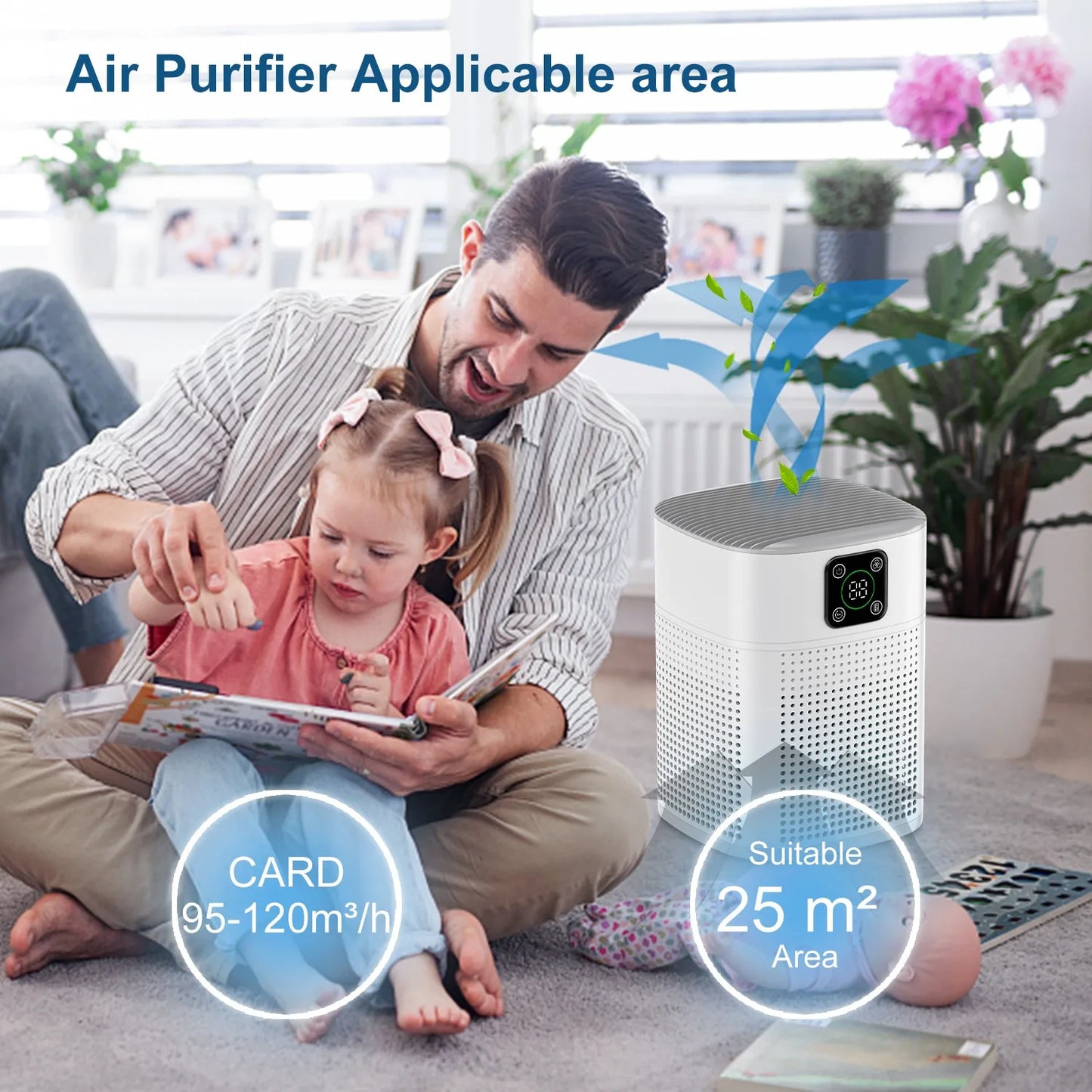 OUNEDA HY1800 Pro purificateur d'air pour la maison portable H13 HEPA et filtres à charbon panneau de commande intelligent purificateur d'air de purification efficace