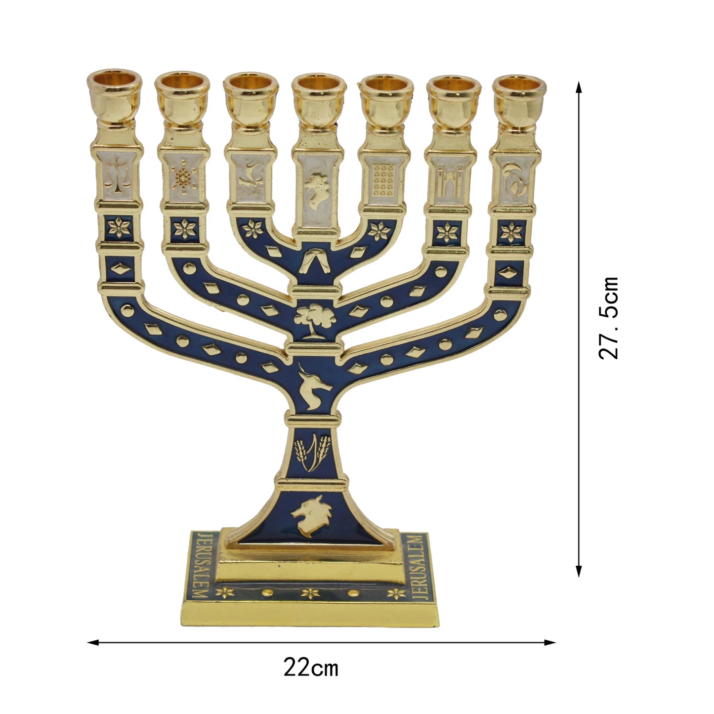 Menorah Candelabrum Table Centerpiece Traditional Candle Holder for Anniversary Christmas Living Room Banquet Decoration