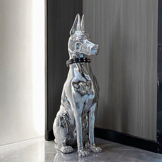 Décoration de sol moderne par galvanoplastie, porche de chien, meuble TV à côté du salon, ornements de haute qualité, Statue, accessoires pour la maison