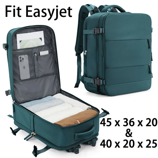 Sac de cabine Easyjet 45x36x20, sac à dos Ryanair 40x20x25, sac à dos de voyage en avion pour femmes/hommes, sac à dos pour ordinateur portable de taille cabine