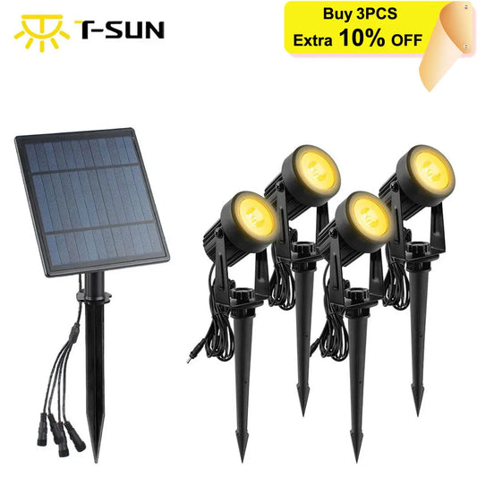 T-sunrise Solar LED Outdoor Light IP65 Waterproof Garden Decoration Lights RGB Warm/Cold White Landscape Yard Lighting Lamps