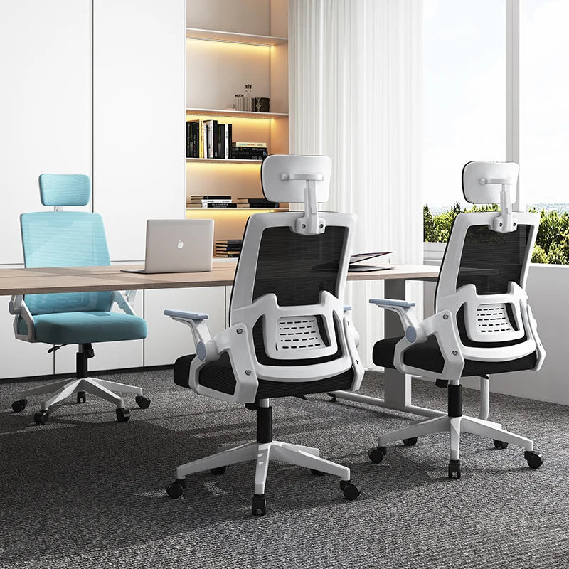 Chaises de bureau tournantes pivotantes bon marché pour oficina manager, chaise de bureau en maille