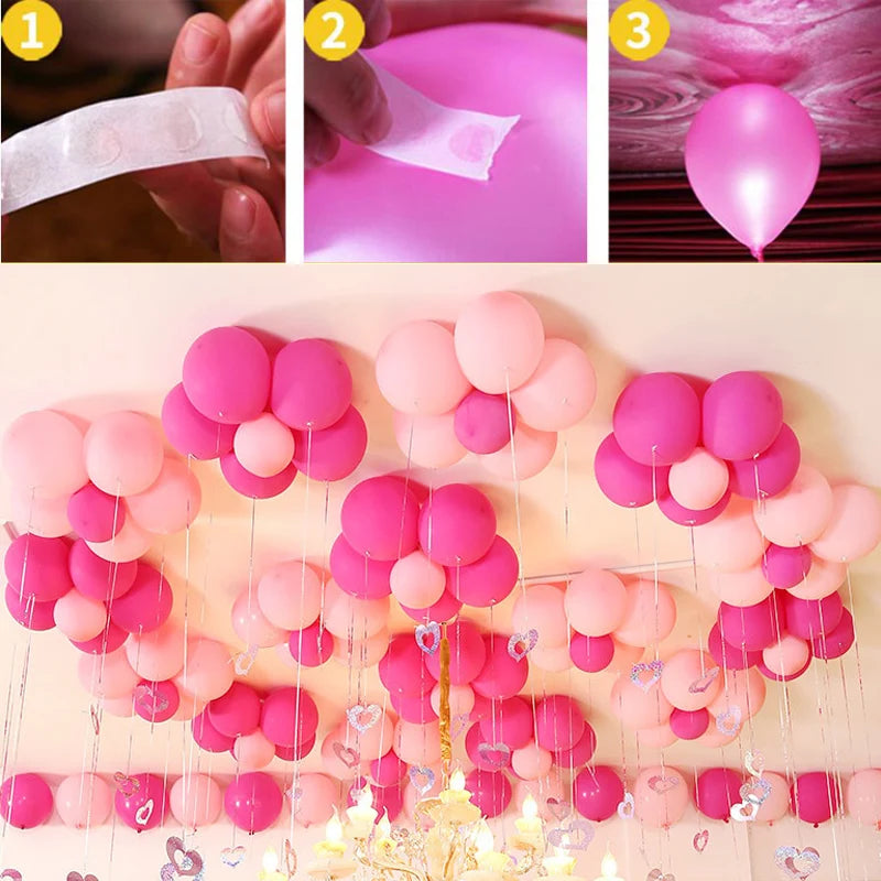 Punto de pegamento para globos, accesorios para globos, globos de fiesta de cumpleaños, boda, pegamento adhesivo, soporte para globos, globo de arco