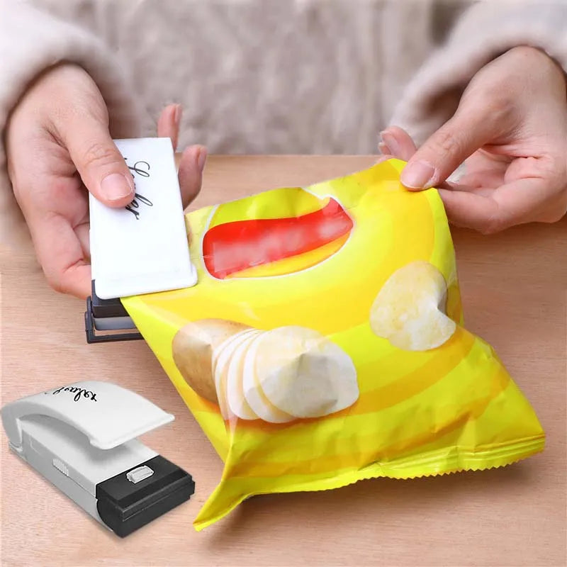 Sellador de bolsas térmicas de plástico, máquina de sellado de envases de alimentos, Clip de sellado portátil para bolsas de aperitivos, accesorios de almacenamiento de cocina, aparatos para el hogar