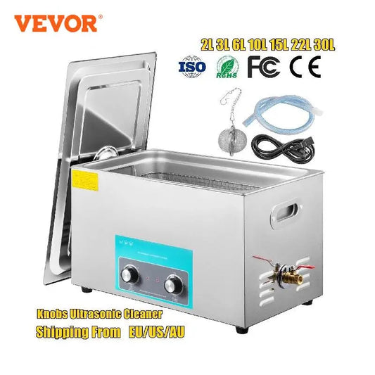 VEVOR 3L 6L 10L 15L 22L 30L limpiador ultrasónico eléctrico lavadora portátil lavavajillas lavavajillas ultrasonido electrodoméstico