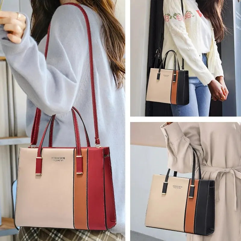 Bolsos de retales para mujer, bolso con asa de calidad con correa ajustable, bolsos de hombro de gran capacidad, bolsos cruzados de moda, regalo de trabajo