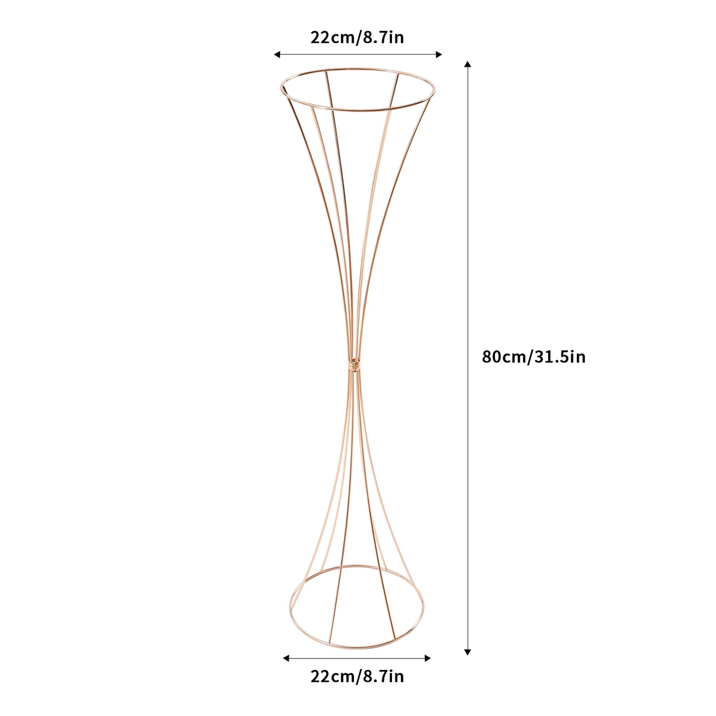 Ensemble de 10 pièces de Vases trompette de 80cm de haut, décoration de maison, Vase supérieur de mariage, pièce maîtresse de décoration de mariage, grand Vase haut de sol