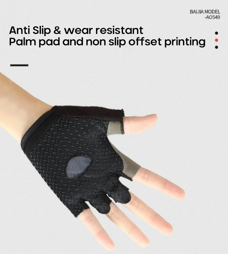 Gants de cyclisme demi-doigt respirant antidérapant, gants de Sport sans doigts, gants de vélo unisexes, gants tactiques, équipement de cyclisme