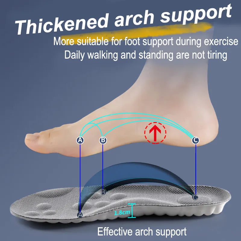 Semelles intérieures de Sport en Latex à haute élasticité, coussinets de chaussures souples, Support d'arc, semelles orthopédiques respirantes, déodorant, coussin d'absorption des chocs