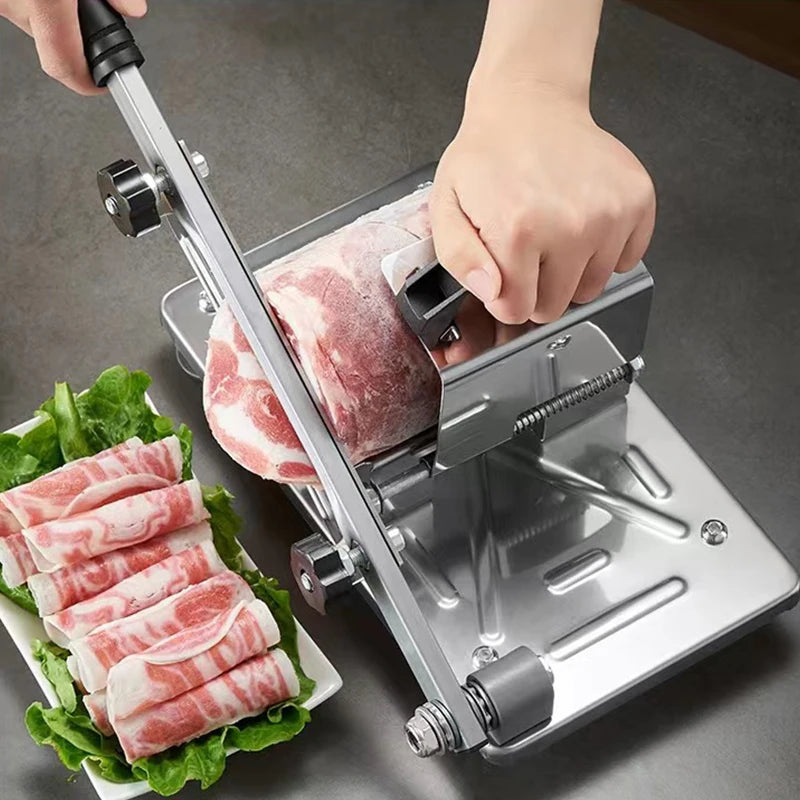 Manual Meat Roll Slicer Household Stainless Steel Blade Lamb Beef Vegetable Meat Food Cutter Machine Potato Grater Kitchen Tools