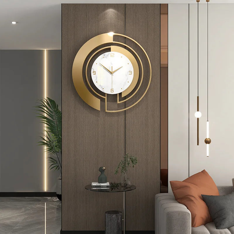 Silent Wall Clock Light Luxury Home and Decoration Household Modern Style Living Room Decor Clocks Art Decorative Fashion Design