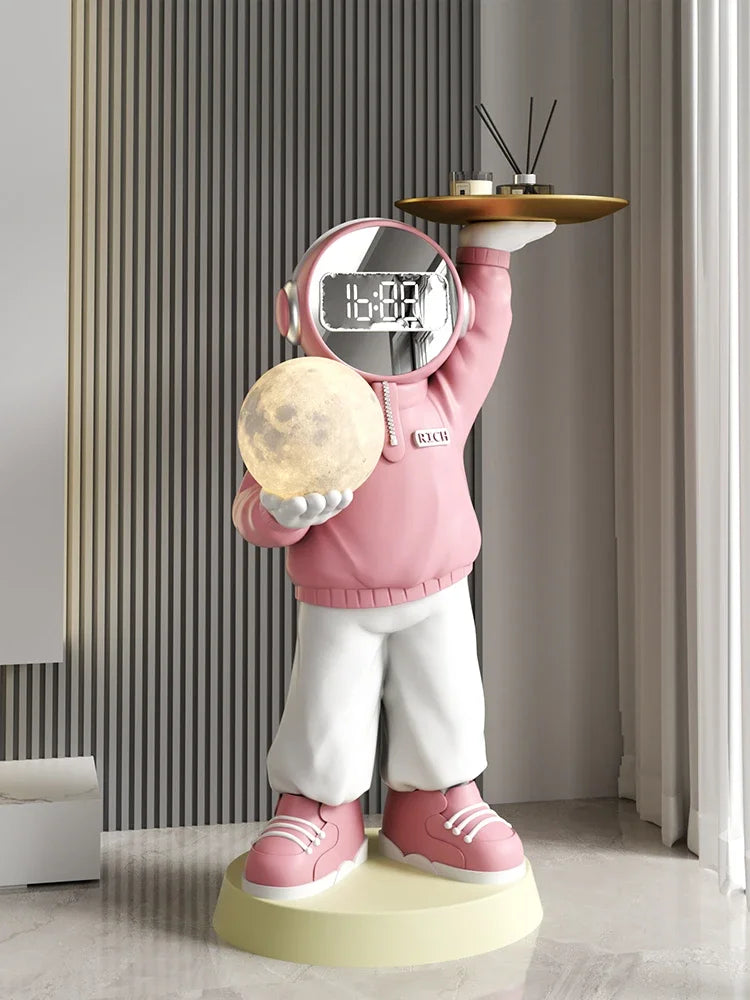 Home Decor Creative Astronaut Statue Large Floor Ornaments Nordic Style Art Luminous Lamp Astronaut Sculpture Housewarming Gift