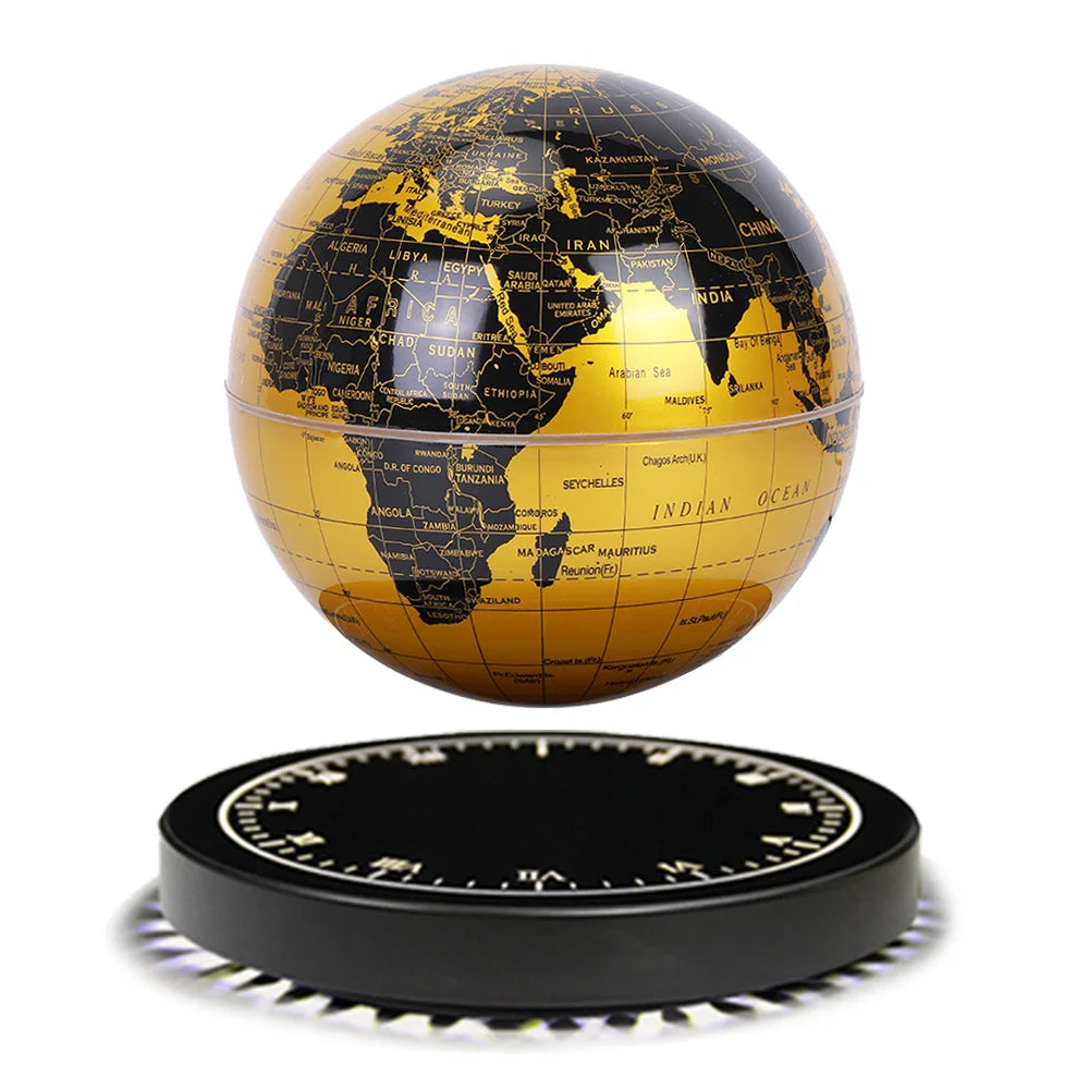 Globe à lévitation magnétique 3D lumineux auto-rotatif, lumière LED de nuit, décoration de bureau, cadeau original pour enfants