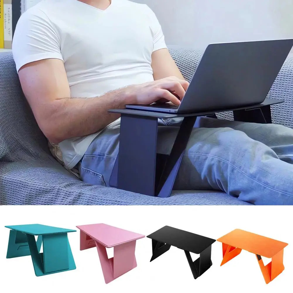 Support d'ordinateur portable pliable et réglable, facile à ranger, pour un gain de place, support informatique, chambre à coucher, petit bureau pour bureau