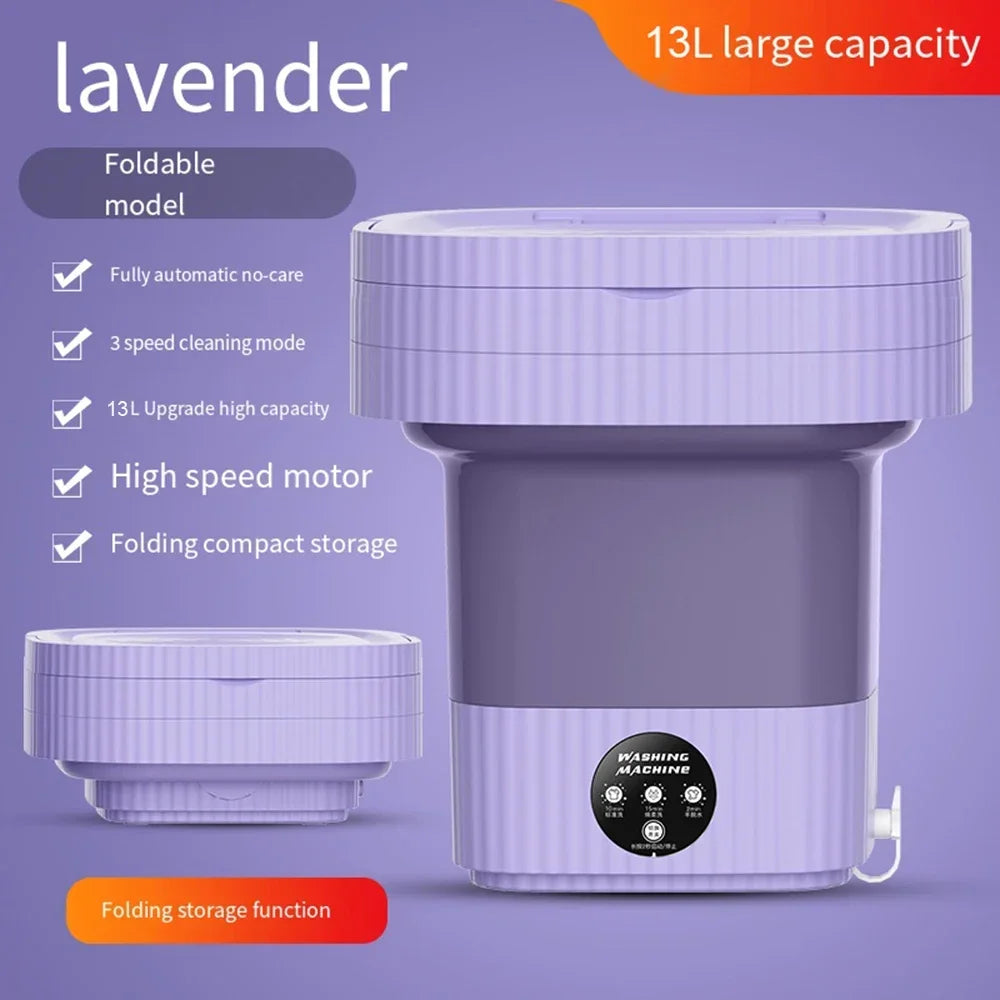 13L nouvelle machine à laver pliante vêtements portables chaussettes sous-vêtements laveuse automatique essoreuse seau 3 modèles Mini laveuse AU royaume-uni