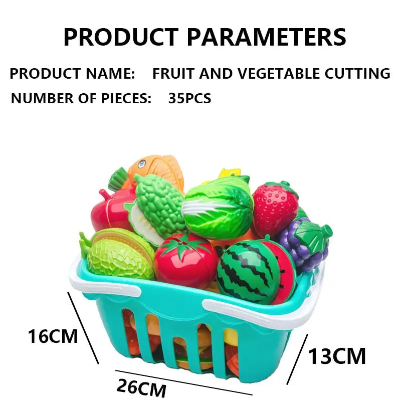 Fruit Cutting Set Children's Play House Toy Kitchen Vegetable Baby Can Cut Vegetables Boys and Girls Cutting Toys Gift