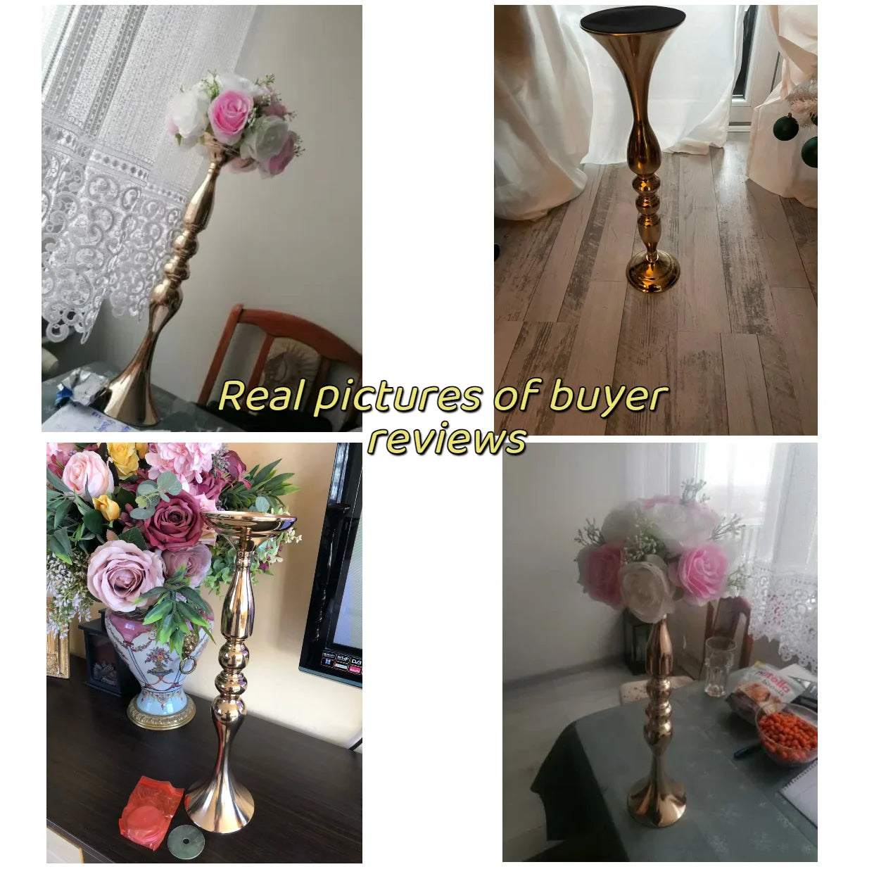 10pcs 50CM Gold Centerpieces for Wedding Candle Holder Flower Stand Rack Vase 50CM 10PCS Centerpieces for Wedding Candle Holder