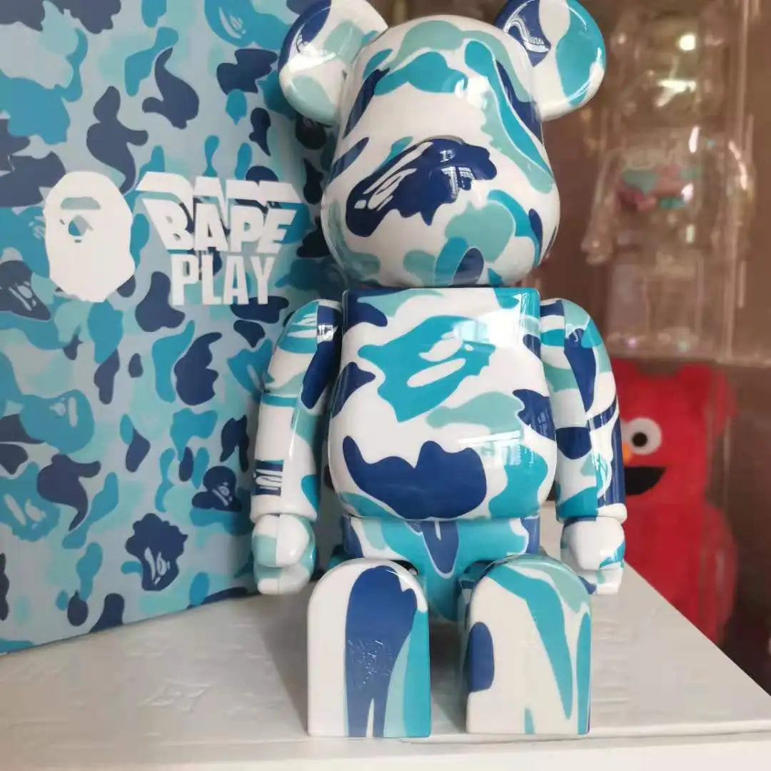 Anneau commun de Camouflage de 28cm, requin, Bearbrick, décoration de la maison, jouets ours, figurines d'action Chiaki, modèle d'articles de décoration modernes de luxe