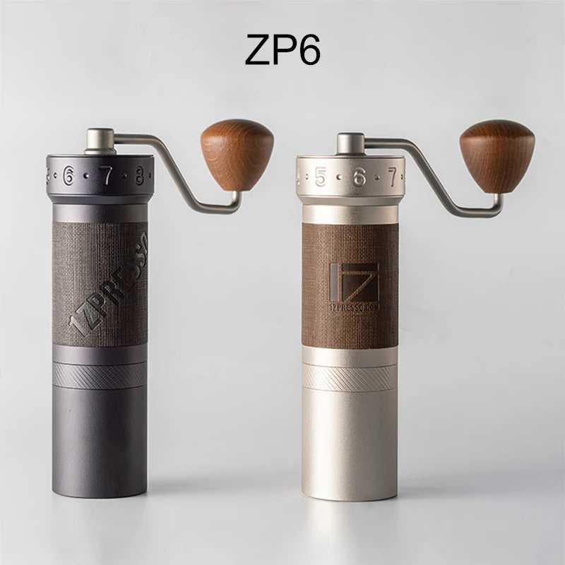 Molinillo de café manual 1Zpresso ZP6 Mecanismo de ajuste más fino de rebabas de 48 mm diseñado principalmente para vertido