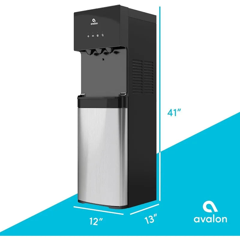 Avalon Distributeur d'eau froide à chargement par le bas avec BioGuard - 3 réglages de température - Eau chaude, froide et ambiante