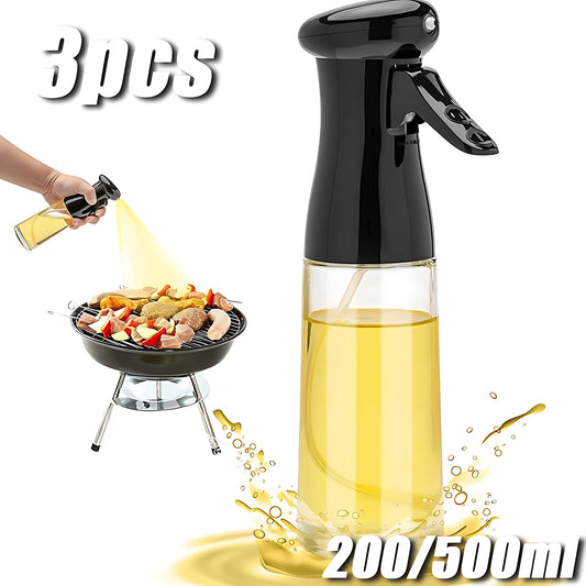 Bouteille pulvérisateur d'huile de cuisine domestique, distributeur d'huile de cuisson, Fitness, perte de graisse, Camping BBQ, bouteille pulvérisateur de Sauce vinaigre, 200/500ml, 3 paquets