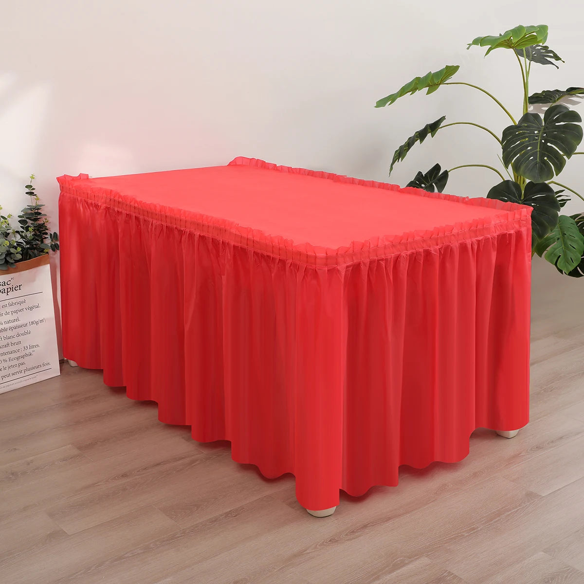 Jupe de table nappe jetable 2 pièces