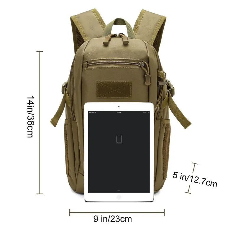 Sac à dos tactique militaire étanche de 15l, pour voyage en plein air, Sport, Camping, Trekking, pêche, chasse