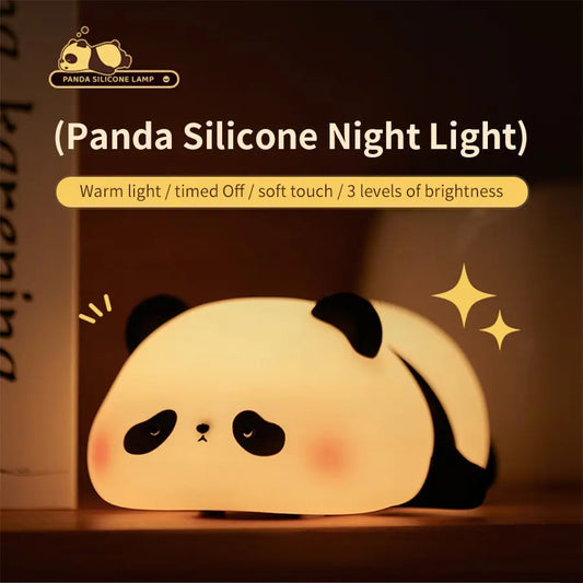 Mignon LED veilleuse capteur tactile dessin animé enfant veilleuses Silicone enfant vacances cadeau de noël lampe de chevet chambre décor