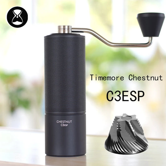 TIMEMORE Chestnut C3ESP C3S Molinillo de café manual Cuerpo totalmente metálico y rebabas S2C Enviar cepillo de limpieza Envío gratis