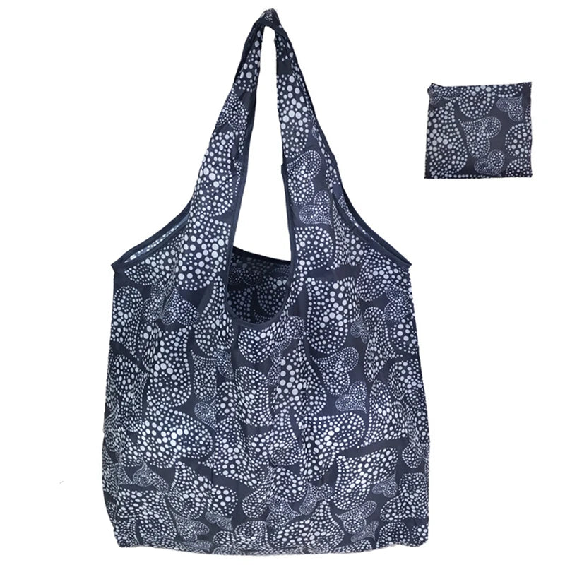 Shopping Bags Fashion Portable Various Prints and Large Capacity Convenient 190T Nylon Easy to Fold Package Travel Essential