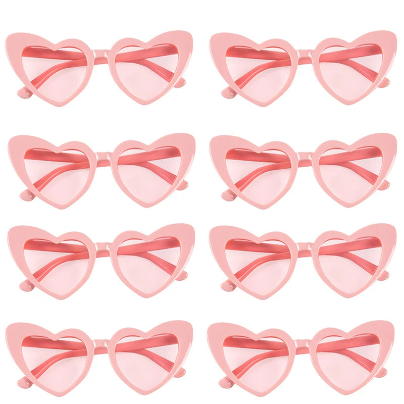 Lunettes de soleil pour fête d'enterrement de vie de jeune fille, décor de réception de mariage, fournitures de fête de poule, cadeau de demoiselle d'honneur, lunettes en forme de cœur