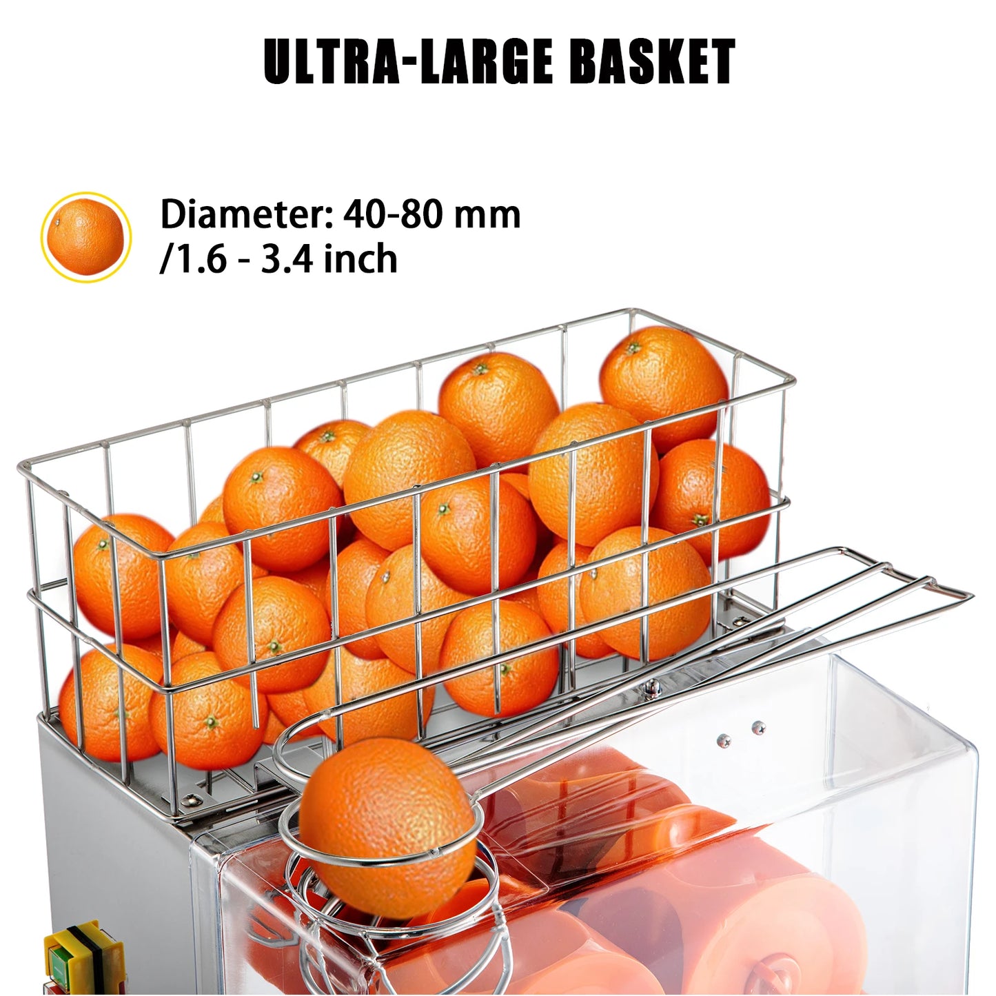 VEVOR Electric Orange Juice Machine Efficient Squeezing Portable Juicer Blender Fresh Food Mixer Squeezer for Home Commercial