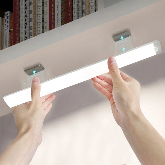 Luz LED nocturna inalámbrica con Sensor de movimiento, lámpara de noche para armario, cocina, dormitorio, Detector, luz de fondo para escalera y armario