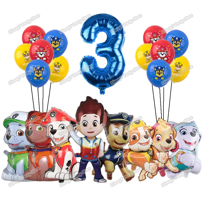 PAW Patrol – décoration de fête d'anniversaire, nouvelle Version, ensemble de ballons, vaisselle jetable, fournitures d'événements pour enfants, bannière, montre cadeau d'arrière-plan